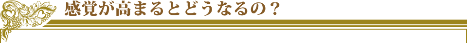 感覚が高まるとどうなるの？