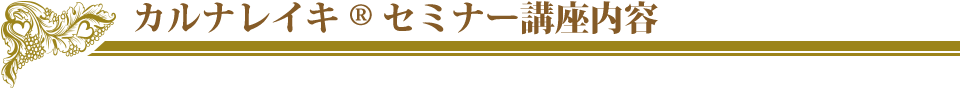 カルナレイキRセミナー講座内容